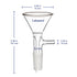 Borosilicate Glass Filter Funnel, 75mm Top Outer Dimension, Triangular Shape with Glass Filter Plate