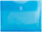 JAM PAPER Plastic Expansion Envelopes, 9 5/8 x 11 5/8 with 1 Inch Expansion, Blue, 6 Pack