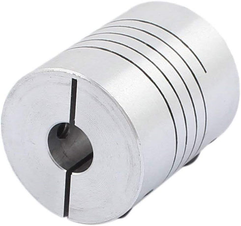 5mm to 10mm Shaft Coupling - 30mm Length, 25mm Diameter Aluminum Alloy Joint Connector for 3D Printer, 2pcs