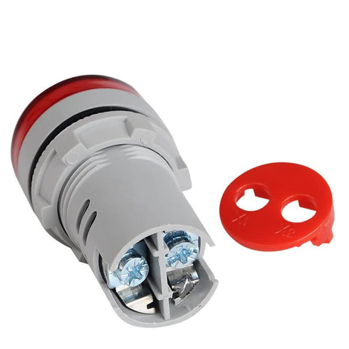 3pcs Digital Display AC Voltage Indicator, 22mm Round Head LED Voltage Tester, AC50~500V Voltmeter Monitor in Green,