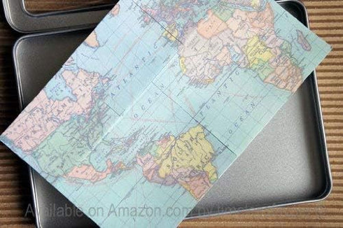 Cavallini Sticky Notes: Vintage Map