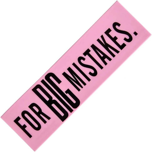 Giant Pink Erasers (5.5"), Large Pencil Rubber Eraser for Back to School, Joke Gag Gift for Work and School, 6 Pack