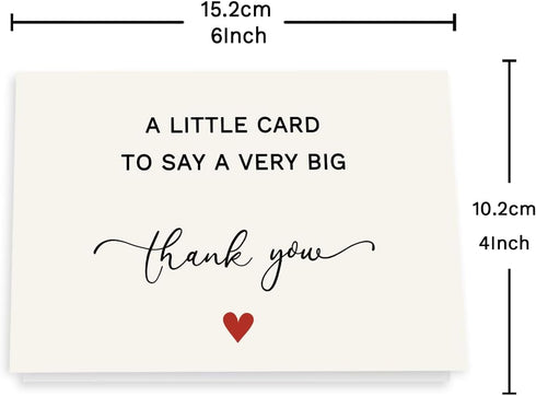 VEEYOL Thank You Cards with Envelopes, Thank You Notes For Wedding, Baby Shower, Graduation, Bridal, Business