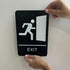 Exit Sign with Braille Grade II for Door & Wall, Comes with Graphical Symbols and Double Sided 3M Tape