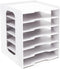 SONGWAY Scrapbook Paper Organizer 12x12, 7 Tier File Organizer for Desk, Stackable Paper Storage, Desktop Paper Storage