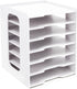SONGWAY Scrapbook Paper Organizer 12x12, 7 Tier File Organizer for Desk, Stackable Paper Storage, Desktop Paper Storage