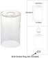 MISUOVERRE 2 pack, 1-5/8-inch 4, 6.5" Clear Glass Cylinder Shade, Pendant Lights Shade Fixture Replacement Globes