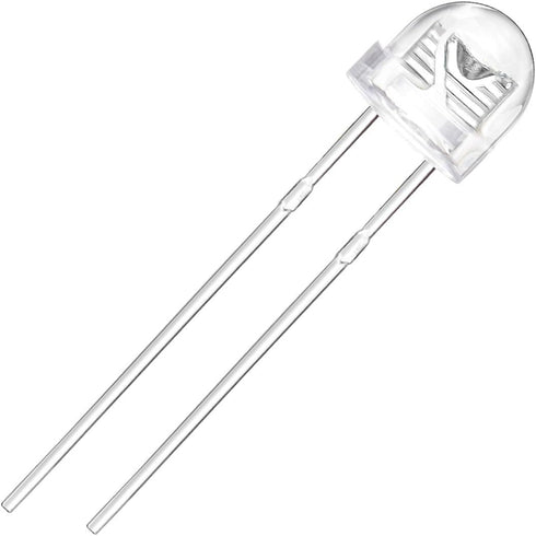 Chanzon 100 pcs 5mm White Straw Hat LED Diode Lights, Clear Transparent Lens