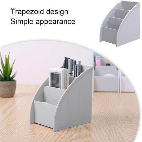 Desk Organizer Trapezoid Creative Tabletop Holder for Remote Control, Study Office Living Room Dresser