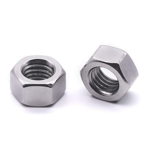1/4"-20 Stainless Steel Hex Nuts, Bright Finish Hexagon Nuts, 304 Stainless Steel 18-8, 25 PCS