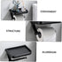 2pcs balacoo Toilet Paper Stand Roll Paper Holder Floating Shelves Bathroom Caddy Sturdy Material Holder Simple Design