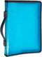 JAM PAPER Plastic Zipper 1 Inch Binder, Blue 3 Ring Binder, Sold Individually