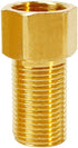 Hooshing 1/2" Male to 1/2" Female Straight Thread Brass Extension Pipe Fitting for Tub Spout/Shower, 1.97 Inch