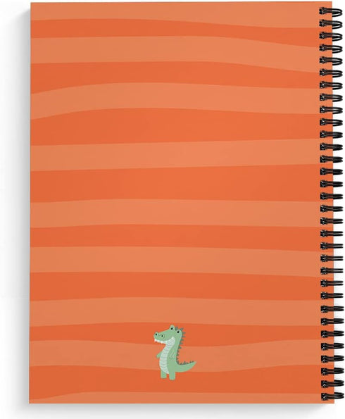Softcover Oh Snap 8.5" x 11" Punny Spiral Notebook/Journal for Kids, 120 Wide Ruled Pages, Durable Gloss Laminated Cover, Black Wire-o Spiral. Made in the USA by Gotcha Covered Notebooks