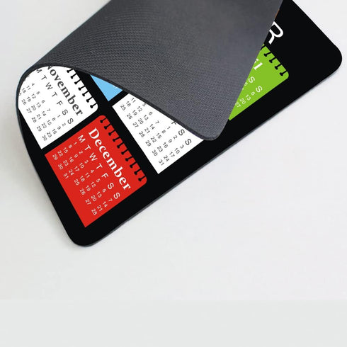 Amakoo 2025 (9.5 7.9 Inch) Calendar Mouse Pad, Gaming Rectangle Mousepad for Computer Laptop Non-Slip Rubber Desk
