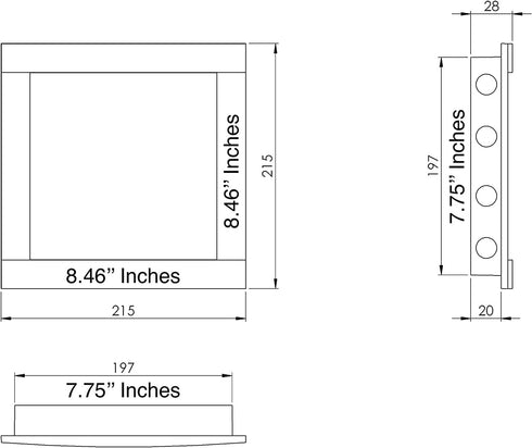 8" x 8" White Plastic Access Panel Door, Plumbing, Electricity, Alarm Wall Access Panel for Drywall