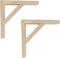 Dnyta 2 Pcs Wall Mount Wood Shelf Brackets, 5.8"x5.8" Natural Solid Wood