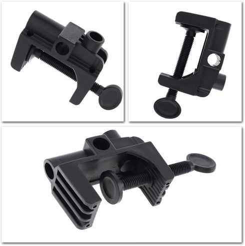 2 Pcs Desk Clamp Work Light Mounting Bracket, Heavy-duty Plastic Table Mounting Clamp for Desk Lamp, Tablet Holder