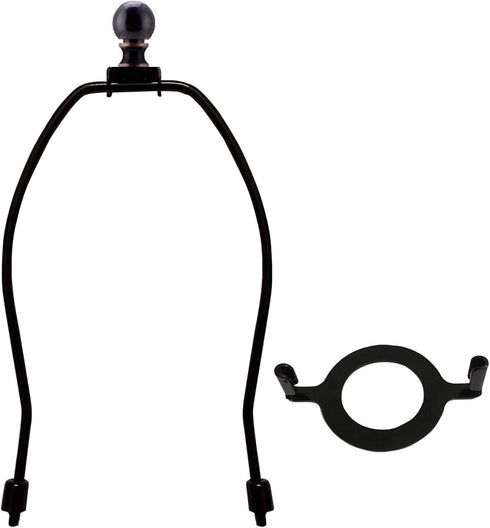 7" Lamp Shade Harp Holder and E26 Light Base UNO Fitter Adapter