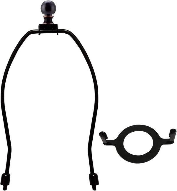 7" Lamp Shade Harp Holder and E26 Light Base UNO Fitter Adapter