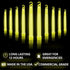 Cyalume Yellow Emergency Glow Sticks - 6” SnapLight, 8 Hour Duration, Bulk Pack of 30