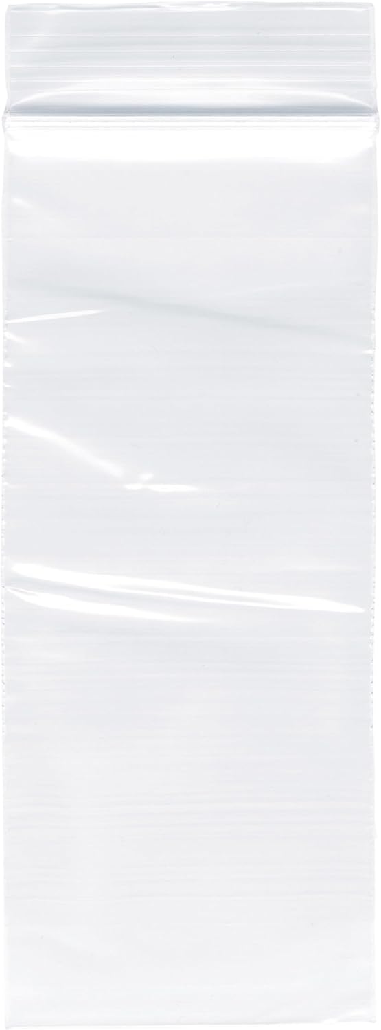 Plymor 2" x 5" Zipper Reclosable Plastic Bags (Pack of 500), 2 Mil