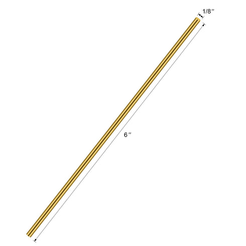 1/8 Inch Brass Round Rod, Favordrory 10PCS Lathe Bar Stock, 1/8 Inch Diameter, 6 Inches Length