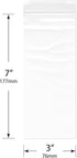 Plymor 3" x 7" Zipper Reclosable Plastic Bags (Case of 1,000), 2 Mil