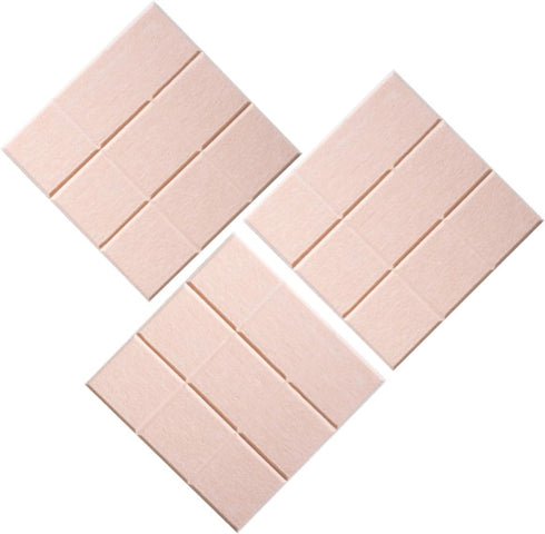 Ciieeo 3pcs Pink Felt Board Tiles, Colored Felt Notes Board Tiles, Memo Wall Bulletin Boards, Three-Dimensional Photo