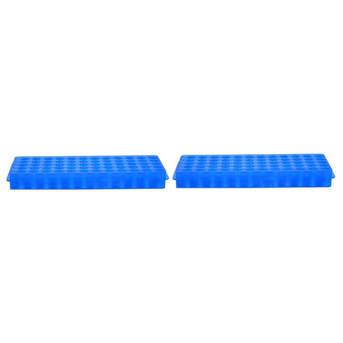 YOKIVE 2Pcs Tube Rack, Double Panel Polypropylene Test Tube Holder, Great for 11mm, 7.5mm Lab Test Tubes