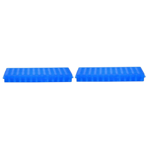 YOKIVE 2Pcs Tube Rack, Double Panel Polypropylene Test Tube Holder, Great for 11mm, 7.5mm Lab Test Tubes
