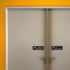 Quality Classic Horizontal Push Pull Door Signs - Durable Safety Signs (Brushed Silver) - Medium, 1 Set, Easy to Install