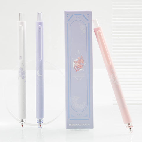 Kaco Gel Pens Cute Stationery 3 Pieces 0.5mm Fine Point Gifts for Women Kids Quick Drying for Journaling Aesthetic