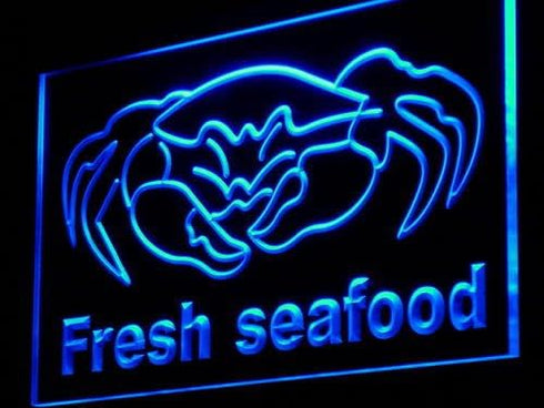 i826-r(c) ADVPRO Fresh Seafood Crab Chinese Restaurant LED Sign Night Light