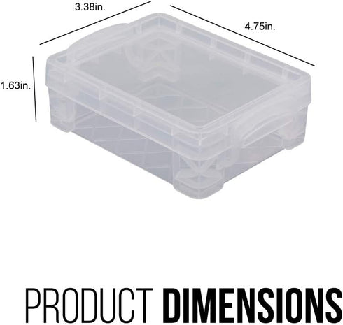Super Stacker Plastic Crayon Box - Stackable Crayon Organizer, Small Storage Containers with Lids, Color May Vary