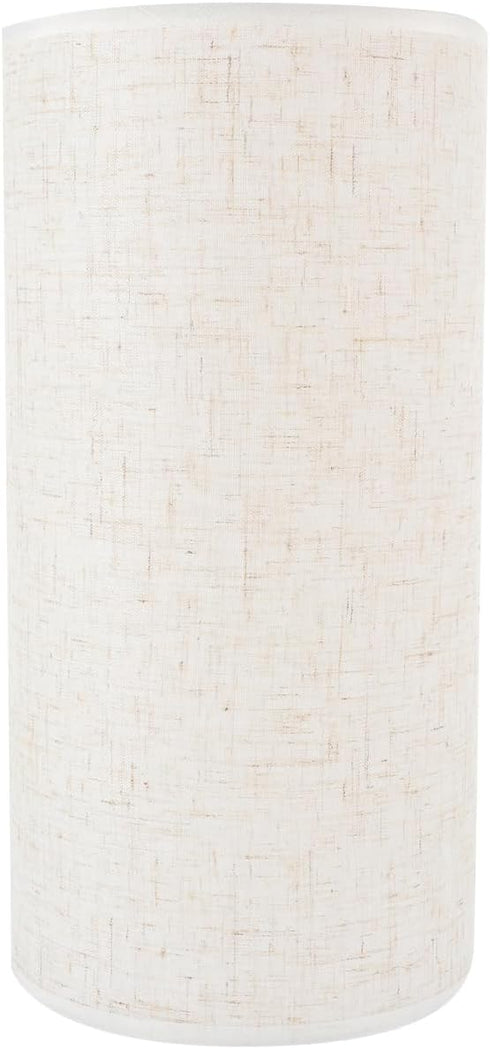 Artibetter Drum Cylinder Lamp Shade, Linen Lamp Shade Spider Construction Replacement Pendant