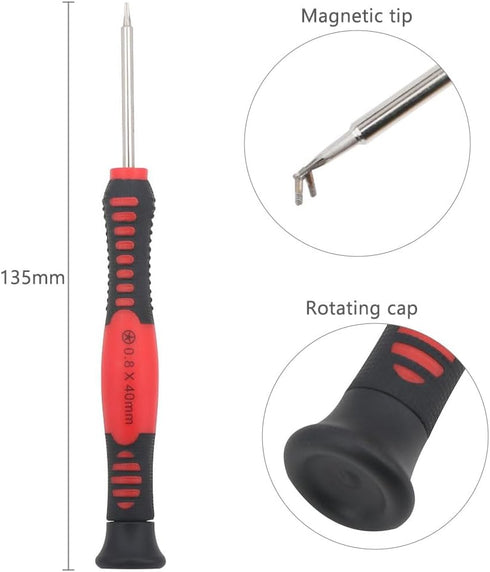 0.8mm P2 Pentalobe Screwdriver, Compatible with iPhone Repair, 5-Point Precision Magnetic Tool