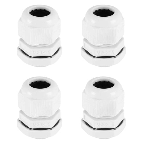 Fielect 4Pcs M20 Cable Gland, Plastic Waterproof Cable Glands Joints Adjustable Connector for 6-12mm Dia Cable