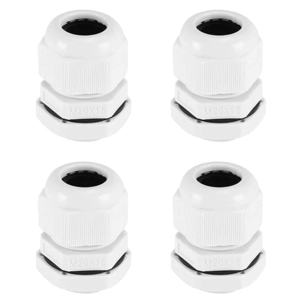 Fielect 4Pcs M20 Cable Gland, Plastic Waterproof Cable Glands Joints Adjustable Connector for 6-12mm Dia Cable