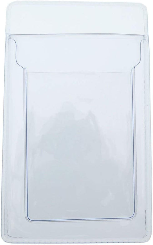 Heavy Duty Pocket Protector with Vertical ID Badge Holder by Specialist ID - Clear Plastic Organizer for Pens, Tools