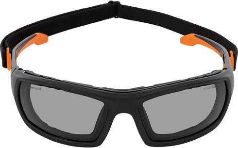 Klein Tools 60471 Safety Glasses, ANSI Z87.1+ Pro Full Frame Gasket Safety Glasses with Gray Lens, UV Protection