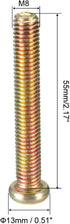 uxcell M8x55mm Hex Socket Machine Screws, Zinc Plated Fasteners, Full Thread Carbon Steel, 10 Pcs