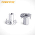 POWERTEC 1/4-20 T Nuts, 50 Pcs | 4 Pronged Tee Nuts for Bolts, Threaded Inserts for Wood Working, Rock Climbing Holds,