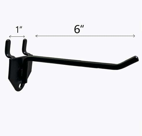 30 Packs 6-inch Long Metal Pegboard Hooks, Standard Hooks for Pegboard Panels