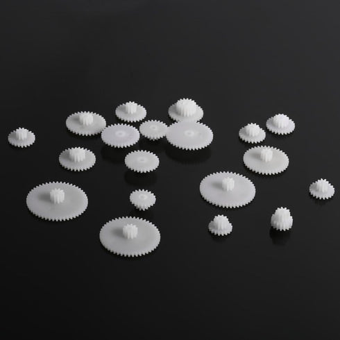 Set, 19 Garosa Motor Gear Plastic Durable Gear Kit with Parts for Robot Toys and Cars, Ideal for Model Building