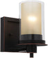 Designers Impressions Juno Oil Rubbed Bronze 1 Light Wall Sconce/Bathroom Fixture with Clear and