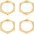 Joywayus 1/2" Female Thread Brass Pipe Fitting Hex Lock Nut for Plumbing (Pack of 10)