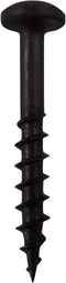Rok Hardware 100 Pack #8 x 1-1/4" Coarse Thread Phillips Pan Head Wood Screws - Black MDF