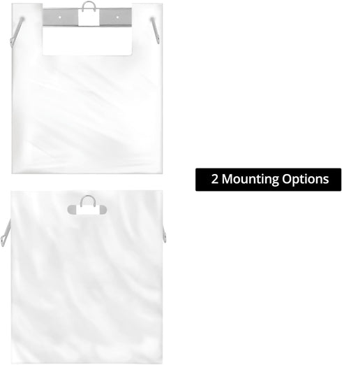 QWORK T-Shirt Bag Rack Holder - 2 Pack Versatile Stand for Grocery Stores, Kitchens, and Retail