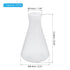 PATIKIL 250ml Plastic Erlenmeyer Flask with Screw Caps, 2 Pack Narrow Mouth Conical Flask for Laboratory, Clear